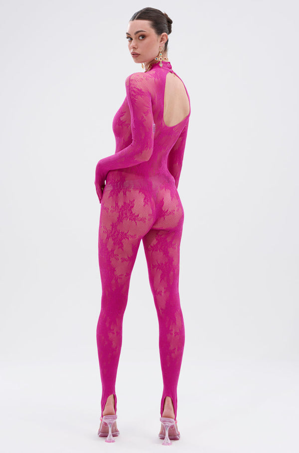 MAIN MOMENT STRETCH LACE JUMPSUIT