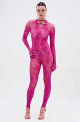 MAIN MOMENT STRETCH LACE JUMPSUIT