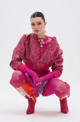 MAIN MOMENT STRETCH LACE JUMPSUIT