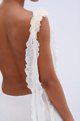 NEVER BASIC RUFFLED MESH MINI DRESS