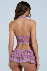 GIGI FLORAL HALTER TOP