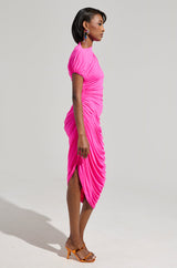 CAMARI RUCHED MIDI DRESS