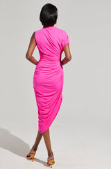 CAMARI RUCHED MIDI DRESS