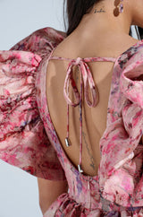 BELLE OF THE BALL PRINTED MINI DRESS