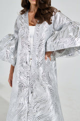 MALDIVES BROCADE PUFF SLEEVE DUSTER