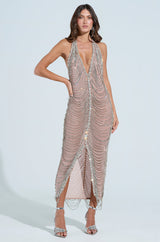 DOMINATE CHAIN MAXI DRESS
