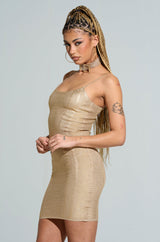 YOURS TRULY BANDAGE MINI DRESS