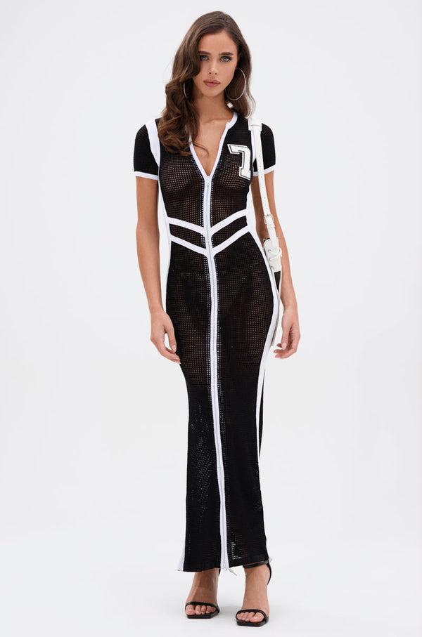 LUCKY NUMBER 7 MAXI DRESS