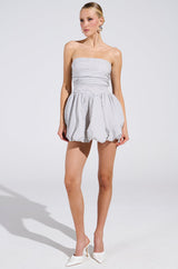 A STROLL DOWN SOHO PINSTRIPED MINI DRESS