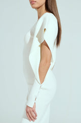 OFF TO BRUNCH KNIT MIDI DRESS