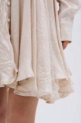 THE IT GIRL IVORY METALLIC MINI DRESS