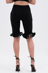 DAINTY DETAILS RUFFLE HEM TAILORED SHORT