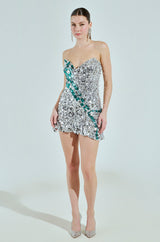 LET ME REMIND YOU RHINESTONE MINI DRESS