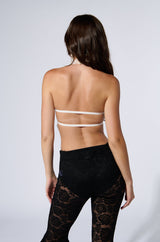MERMAIDCORE PEARL DETAIL TIE TOP