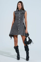 MICHELLE DENIM MINI DRESS