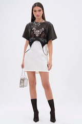 QUIT STARING GRAPHIC TSHIRT DRESS