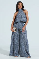 MULTI TEXTURED SLEEVELESS PEPLUM TOP