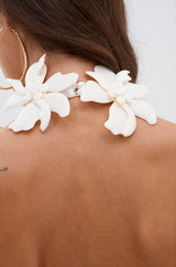 ASHLEY FLORAL MINI DRESS IN WHITE