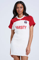 TEAM PLAYER SMOCKED JERSEY DRESS