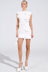 PUT A BOW ON IT LINEN MINI DRESS