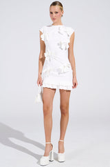 PUT A BOW ON IT LINEN MINI DRESS