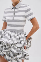 OFFICE SIREN STRIPED SHIRT DRESS