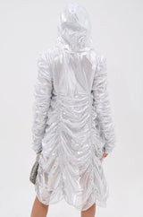 WAYS TO GO METALLIC ADJUSTABLE DRESS IN WHITE