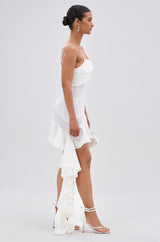 I DO! RUFFLED SATIN MINI DRESS
