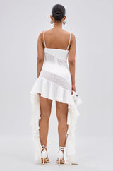 I DO! RUFFLED SATIN MINI DRESS