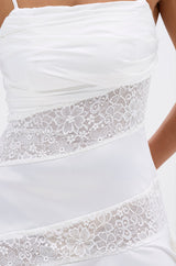 I DO! RUFFLED SATIN MINI DRESS