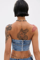ASHLIN DENIM TUBE TOP