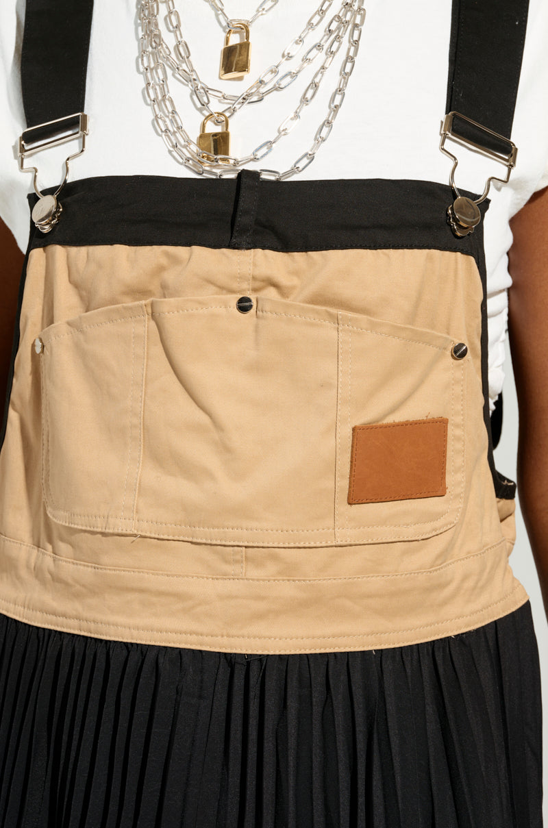 FOR THE STREETS OVERALL MAXI DRESS