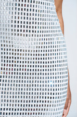 CAN'T SHINE BRIGHTER THAN ME RHINESTONE MIDI DRESS IN WHITE