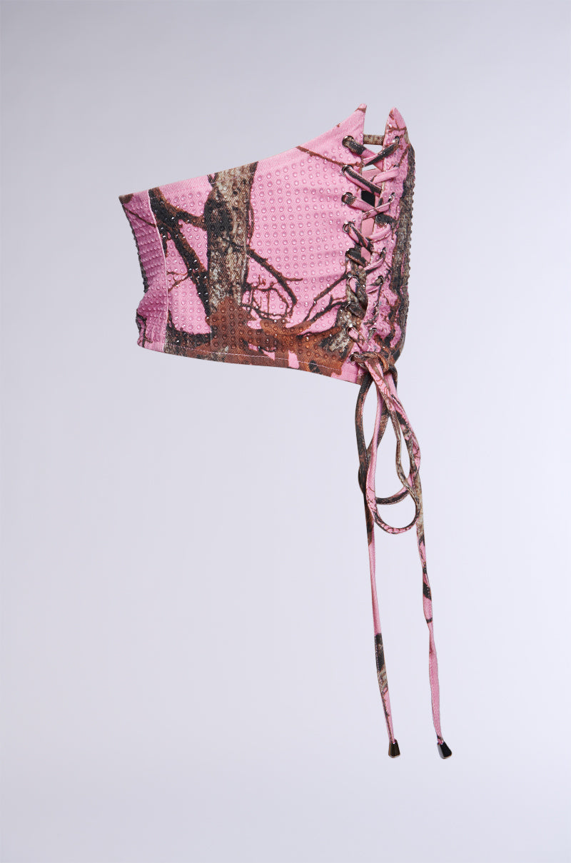 YOU CANT SEE ME CAMO LACE UP BELT