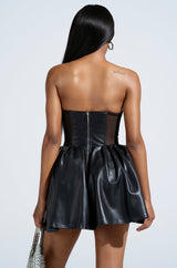 QUEEN OF IT ALL PU MINI DRESS