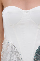 TOO GOOD FOR THIS MAXI DRESS IN WHITE