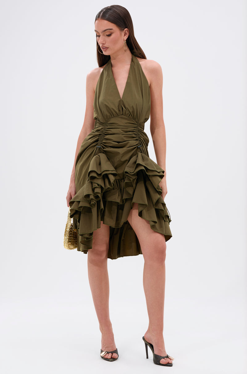 COOL GIRLS CLUB RUCHED MINI DRESS