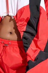 RED ALERT WINDBREAKER TRENCH