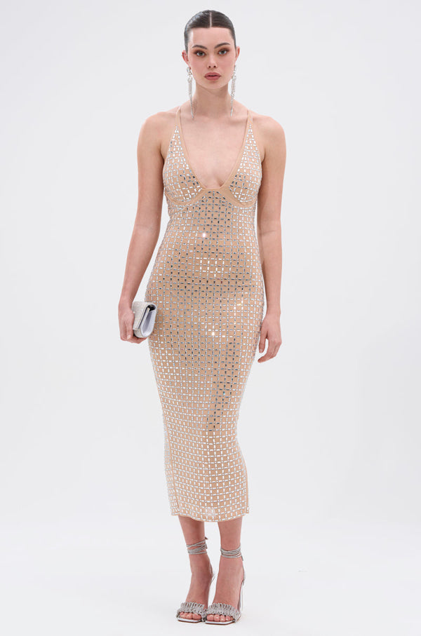 QUEEN OF EVERYTHING MIDI DRESS