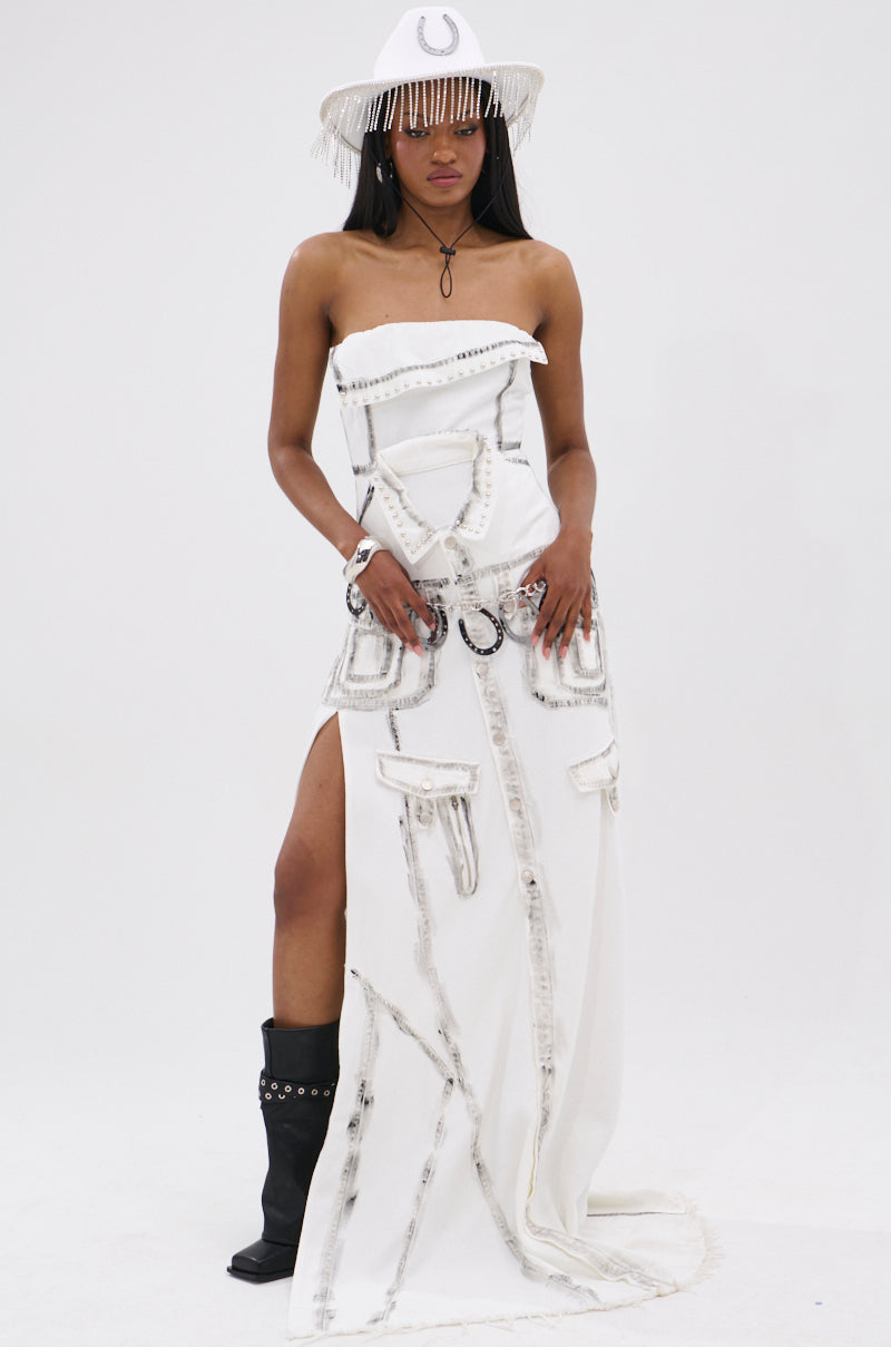 COVER STAR DENIM MAXI DRESS