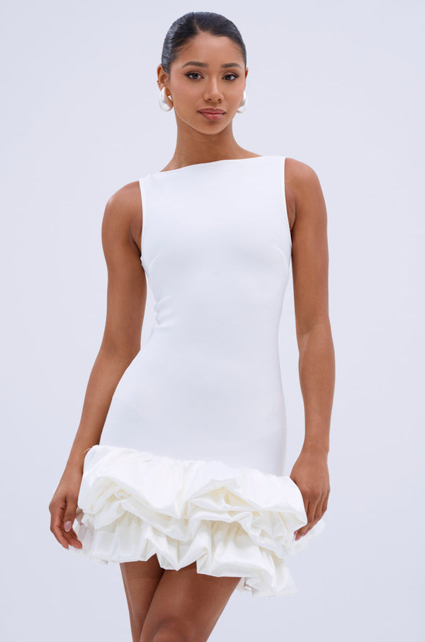 ALL ABOUT ME MINI DRESS IN WHITE