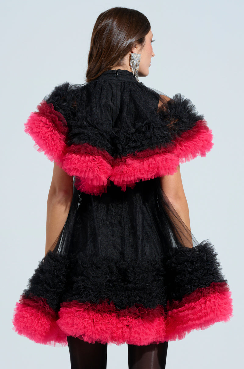 ONLY ME OMBRE TULLE MINI DRESS