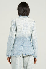 ELECTRIC EMBELLISHED DENIM BLAZER