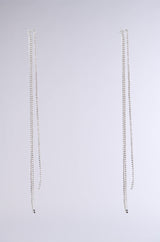 DRIP SEASON LONG DANGLE RHINESTONE EARRING