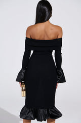 BACK IN A MINUTE KNIT MIDI DRESS