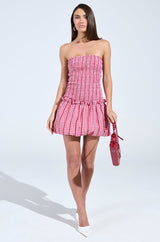 CENTRAL PARK GINGHAM MINI DRESS