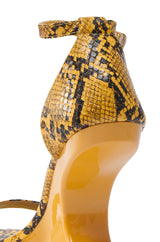 AKIRA AALTO YELLOW SNAKE SANDAL