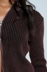 IT'S IN MY NATURE ZIP UP SWEATER