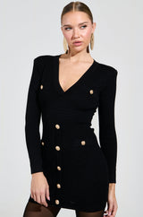 SUSIE MINI DRESS IN BLACK