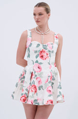 SHOW ME IVORY FLORAL MINI DRESS